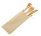 Kit couverts 16 cm bambou 4/1 "Bambi", emballage kraft - 50 unités