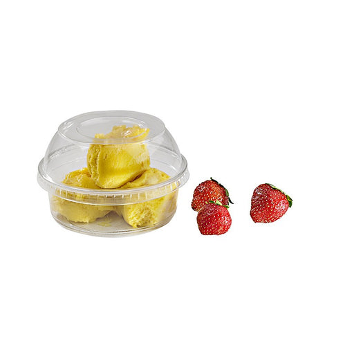 Pot Deli rond PET transparent 250 ml - Ø 11,7 cm - H 4,4 cm - 50 unités