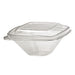Pot Deli carré PET transparent avec couvercle 250 ml 12,8 cm x 12,8 cm x 5,5 cm - 50 unités
