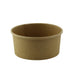 Pot "Deli" rond en carton kraft 370 ml - Ø 11,4 cm - H 5,2 cm - 50 unités