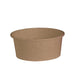 Pot "deli" rond en carton kraft - 480 ml - 11 cm x 9,5 cm x 7 cm - 25 unités