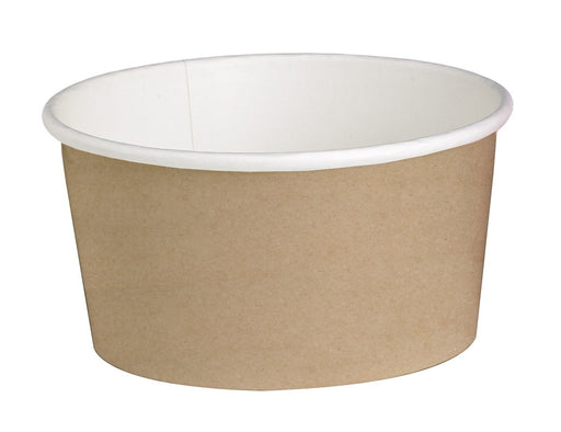 Pot "Deli" rond en carton kraft - 11,5 cm x 9,25 cm x 8,7 cm - 50 unités