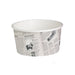 Pot "Deli" rond en carton décor Journal 600 ml - Ø 11,4 cm - H 8,7 cm - 50 unités