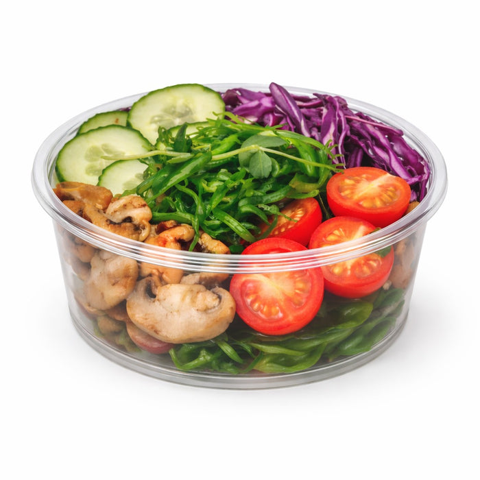 Pot Deli rond PP transparent 350 ml - Ø 11,6 cm - H 5,5 cm - 50 unités