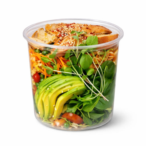 Pot Deli rond PP transparent 750 ml - Ø 11,6 cm - H 10,5 cm - 50 unités