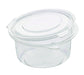 Pot Deli rond PET avec couvercle plat attaché 400 ml - Ø 11,5 cm - H 6 cm - 50 unités