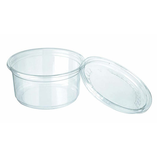 Pot Deli rond PLA transparent 450 ml - Ø 12,1 cm - H 7,3 cm - 50 unités