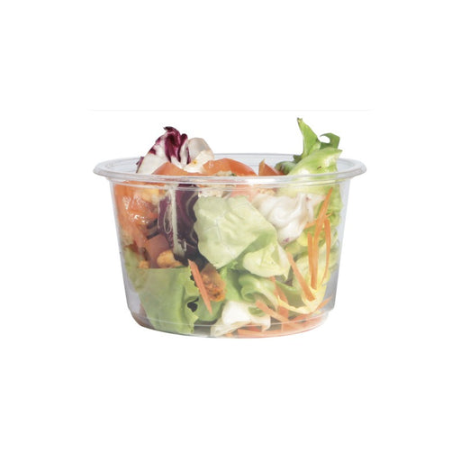Pot Deli rond PLA transparent 600 ml - Ø 14,3 cm - H 5,5 cm - 50 unités