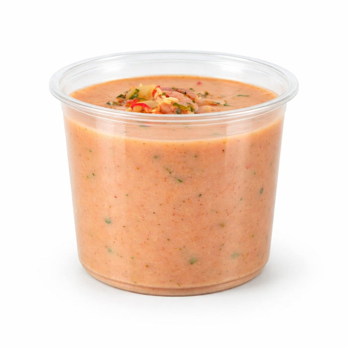 Pot Deli rond PLA transparent 750 ml - Ø 14,3 cm - H 6,9 cm - 50 unités