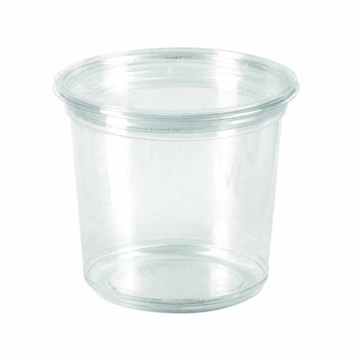 Pot Deli rond PLA transparent 750 ml - Ø 14,3 cm - H 6,9 cm - 50 unités