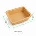 Barquette scellable gastronorme 1/8 en carton brun pelliculée CPET - 450 ml - 16 cm x 13 cm x 3,6 cm - dimensions
