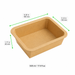 Barquette scellable gastronorme 1/8 en carton brun - 520 ml - 16 cm x 13 cm x 4,5 cm - 50 unités