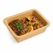 Barquette scellable gastronorme 1/8 en carton brun - 520 ml - 16 cm x 13 cm x 4,5 cm - 50 unités