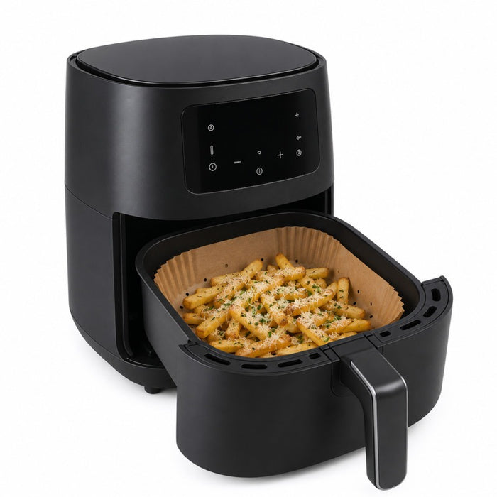 Moule à friture perforé carré kraft 16 cm x 16 cm H 4,5 cm - 100 unités