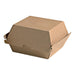 Boîte burger carton kraft brun microcannelé 14,5 cm x 13 cm x 7,8 cm - 50 unités