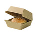 Boîte burger carton kraft brun microcannelé 17,8 cm x 15,5 cm x 8 cm - 50 unités