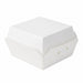 Mini boîte burger en carton blanc 9,5 cm x 9,5 cm x 5 cm - 50 unités