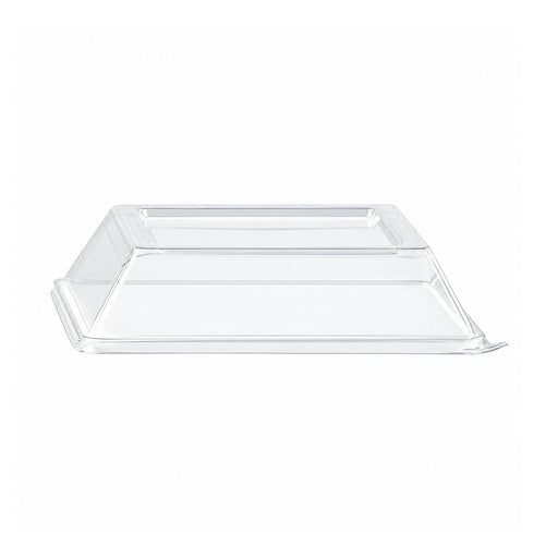 Couvercle PET transparent 13,2 cm x 13,2 cm x 3,1 cm - Compatible avec 210ECOD1314 - 50 unités