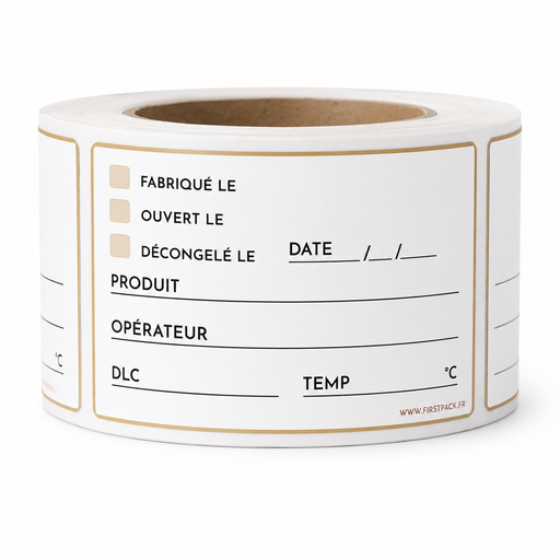 Etiquette DLC primaire et secondaire - 7 cm x 4 cm - 250 unités