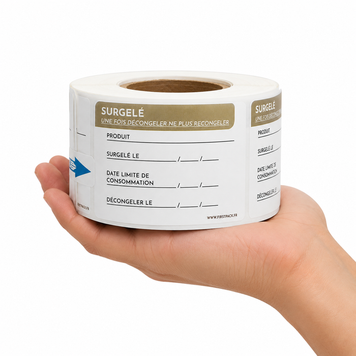 Etiquette permanente pour surgelés - 7 cm x 4 cm - 250 unités