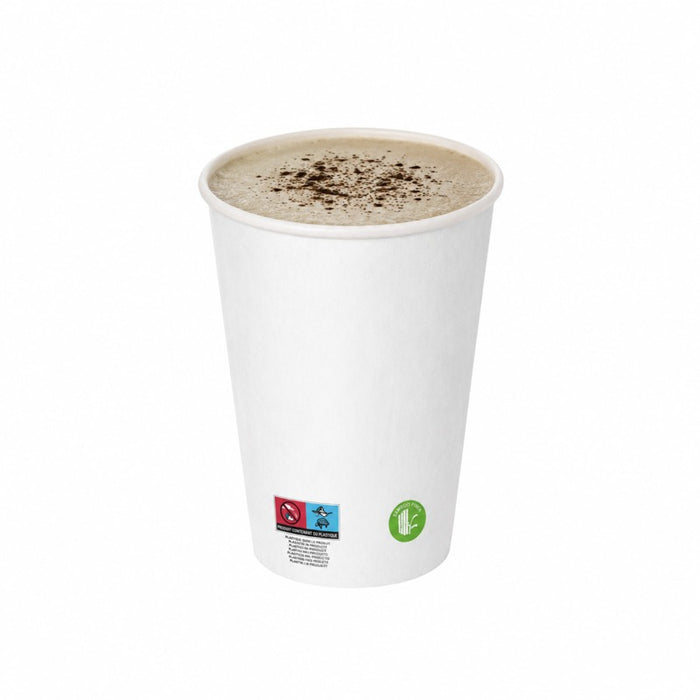 Gobelet carton fibre de bambou - 230 ml - Ø 8 cm - H 9,2 cm - 50 unités