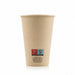Gobelet carton fibre de bambou - 230 ml - Ø 8 cm - H 9,2 cm - 50 unités