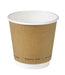 Gobelet en carton brun à double paroi sans matière plastique, Waterbased 300ml Ø90mm, 25pcs
