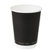 Gobelet carton double paroi noir sans plastique - 350 ml - Ø 9 cm - H 11 cm - 25 unités