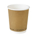 Gobelet carton double paroi kraft sans plastique - 230 ml - Ø 8 cm - H 9,2 cm - 25 unités