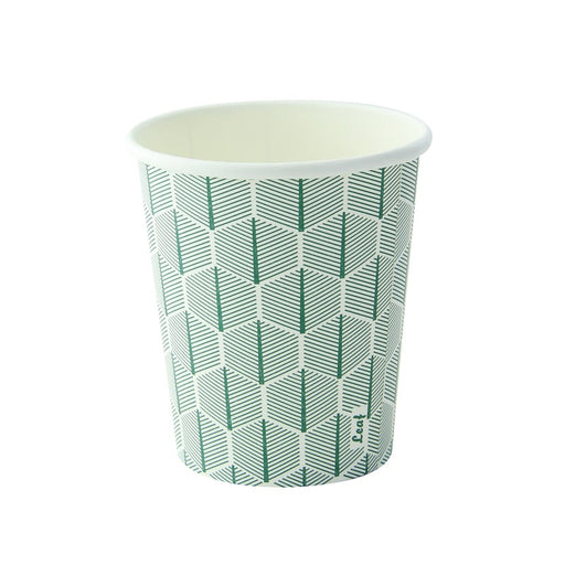 Gobelet carton décor "Leaf" - 230 ml - Ø 8 cm - H 9,2 cm - 50 unités
