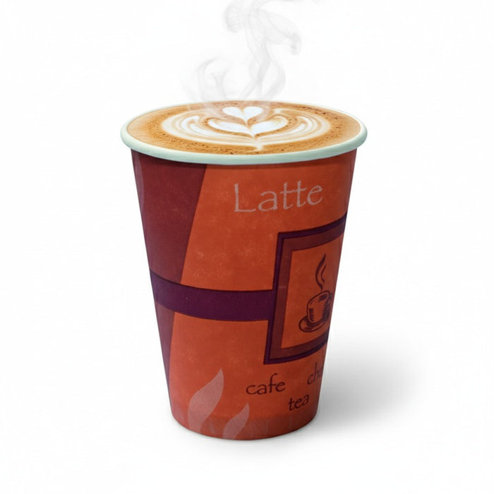 Gobelet carton décor "Passion" - 350 ml - Ø 9 cm - H 11,1 cm - 50 unités