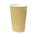 Gobelet carton double paroi beige "Rippley" - 450 ml - Ø 9 cm - H 13,6 cm - 25 unités