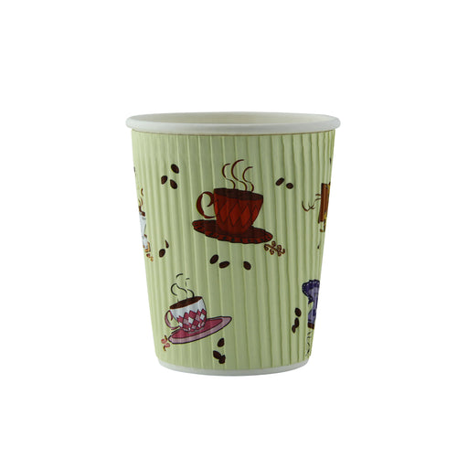 Gobelet carton double paroi décor "Tea Cup" - 230 ml - Ø 8 cm - H 9,35 cm - 40 unités