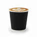 Gobelet carton double paroi noir "Rippley" - 120 ml - Ø 6,2 cm - H 6,2 cm - 50 unités
