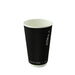 Gobelet carton double paroi noir sans plastique "Rippley" - 350 ml - Ø 9 cm - H 11 cm - 25 unités