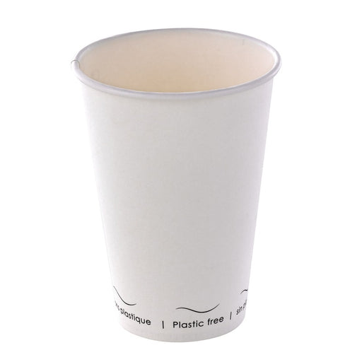 Gobelet carton blanc sans plastique "Eden" - 200 ml - Ø 7 cm - H 9,1 cm - 50 unités
