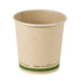 Gobelet carton fibre de bambou sans plastique - 120 ml - Ø 6,2 cm - H 6,2 cm - 50 unités