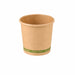 Gobelet Zen en carton kraft brun sans plastique, Waterbased 72ml Ø54mm, 50pcs