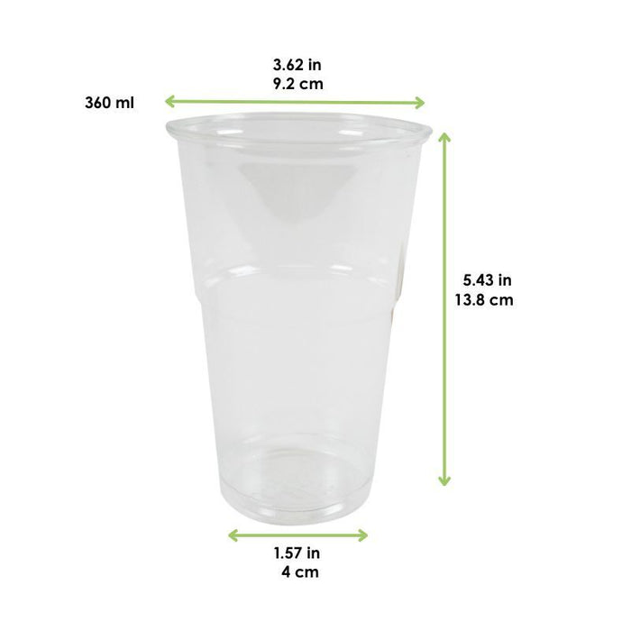 Pot à dessert en plastique PET - 360 ml - Ø 9,2 cm - H 13,8 cm - 50 unités