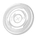 Couvercle PET transparent plat avec croisillon - Ø 8 cm - 100 unités