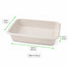 Barquette scellable blanche en pulpe laminée PLA "gastronorme" 1/4 - 1450 ml - 26,5 cm x 16 cm x 5,5 cm - 100 unités