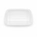 Couvercle PET transparent - 18,1 cm x 16,7 cm x 0,9 cm - 50 unités