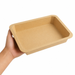 Barquette scellable gastronorme 1/2 en carton brun - 3160 ml - 32,5 cm x 26,5 cm x 4,8 cm - 50 unités