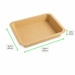 Barquette scellable gastronorme 1/2 en carton brun - 3160 ml - 32,5 cm x 26,5 cm x 4,8 cm - 50 unités