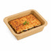 Barquette scellable gastronorme 1/8 en carton brun pelliculée PP - 450 ml - 16 cm x 13 cm x 3,6 cm - en situation