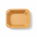 Barquette scellable gastronorme 1/8 en carton brun - 16 cm x 13 cm x 4,5 cm - 50 unités