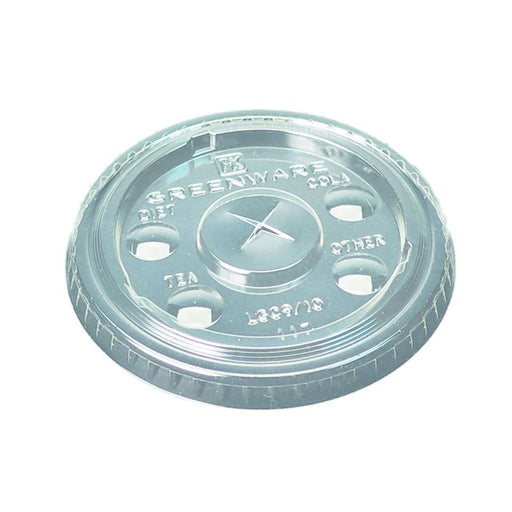 Couvercle PLA plat transparent avec croisillon - LGC9/10 - Ø 7,8 cm - 100 unités