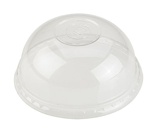 Couvercle PLA dôme transparent avec trou - Ø 9,6 cm - H 5 cm - 50 unités