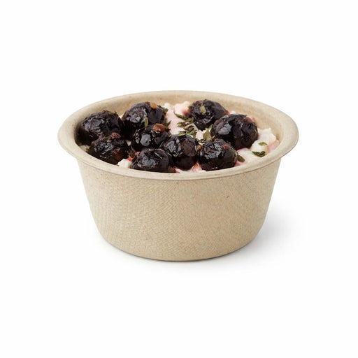 Coupelle pulpe ronde brune 60 ml - Ø 6,2 cm - H 3 cm - 50 unités
