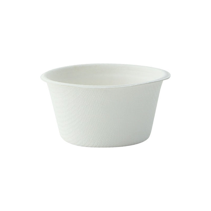 Coupelle pulpe ronde blanche - 6,2 cm x 4,4 cm x 3 cm - 50 unités